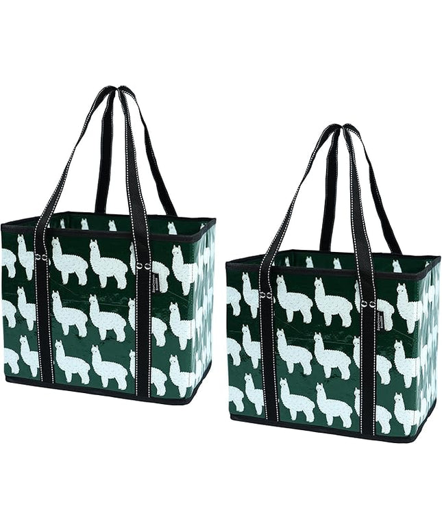 BeeGreen Large Waterproof Reusable Bags Christmas Heavy Duty Shopping Tote for Groceries Pool Gift with Webbing Handles