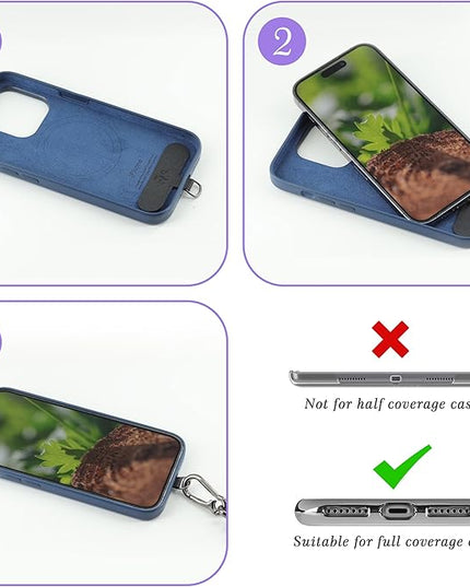 Phone Lanyard Universal Cell Phone Strap Crossbody Strap for iPhone Lanyard Around the Neck Extra Long Rope with Tether Tab for Men and Women (Bubblegum Color)