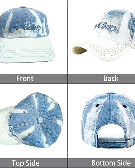 Trendy Unisex Graffiti Baseball Cap, Adjustable Cotton Baseball Cap for Men & Women, Athletic Streetwear Hat
