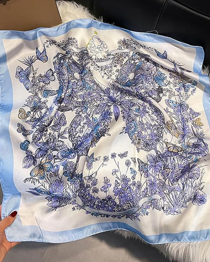 Head Bandanas Scarf for Women Silk Satin Hair Scarf Lightweight Vintage Fashion Square Neck Scarves Gift