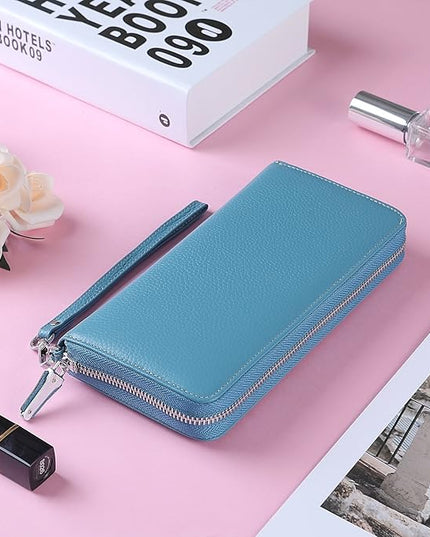 Lavemi Small Compact Women Wallet RFID Blocking Genuine Leather Bifold Purse with ID Windows