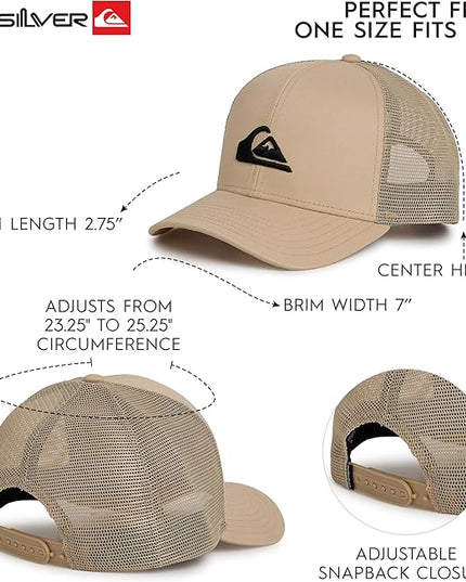 Quiksilver Men's Premium Cotton Adjustable Snap Back Logo Baseball Cap