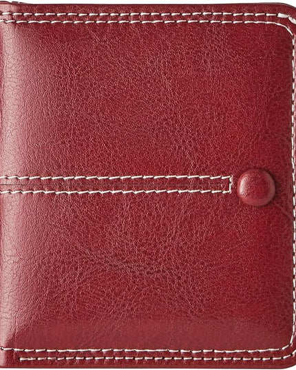 TFKGS Slim Wallet for Women RFID Wallet Women Small Wallets Woman Thin Credit Card Holder RFID Blocking Bifold Compact Pocket Ladies Leather Red Mini Purse