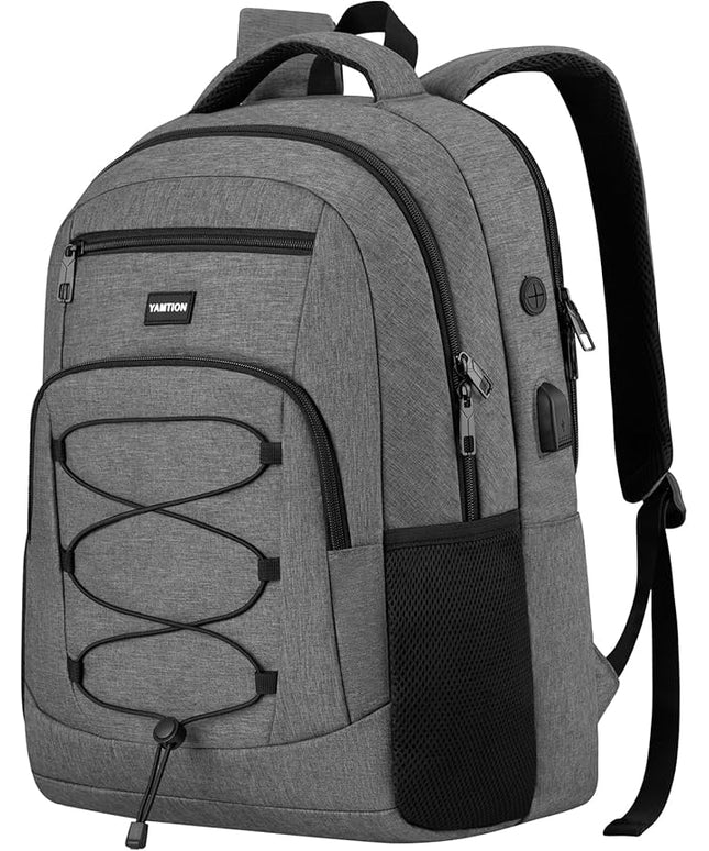 YAMTION School Backpack,17.3 Inch Bookbag College Laptop Backpack with USB Port for Students Work Business Office