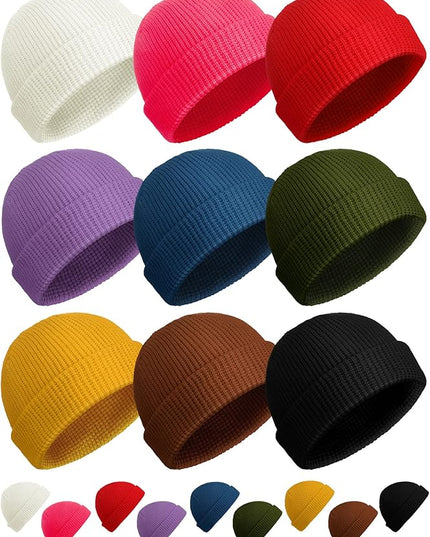 SATINIOR Fisherman Beanie Trawler Beanie Winter Watch Hat Roll up Edge Skullcap Unisex
