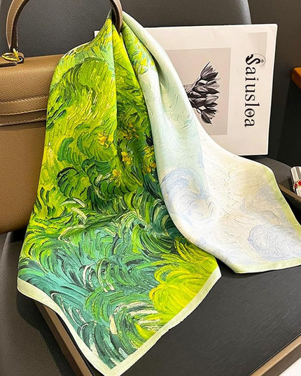 Neck Scarf For Womens Silky Head Scarves Hair Bandanas Square Scarf Fashion Accessories lightweight