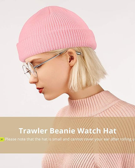 SATINIOR Trawler Beanie Watch Hat Roll-up Edge Skullcap Fisherman Beanie for Women Men