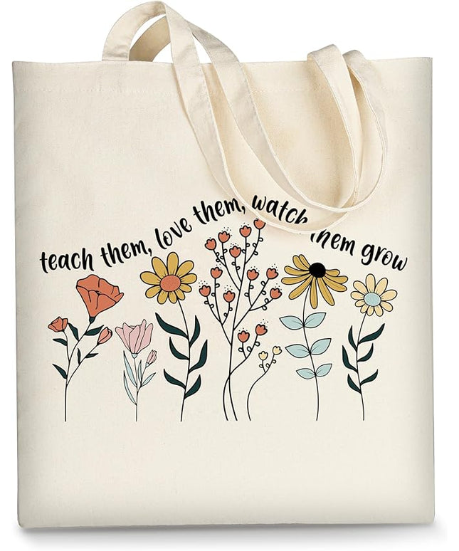 AUSVKAI Canvas Tote Bag Aesthetic for Women, Cute Cloth Cotton Bags for College Shopping Beach Grocery and Trendy Gifts