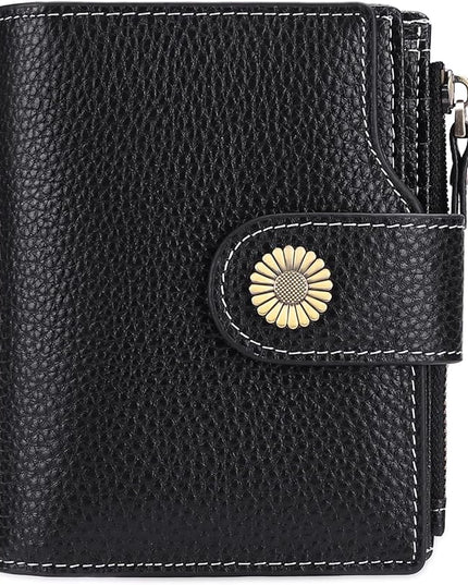 Falan Mule Wallet for Women - Genuine Leather, Compact, RFID Blocking, Bifold Wallet