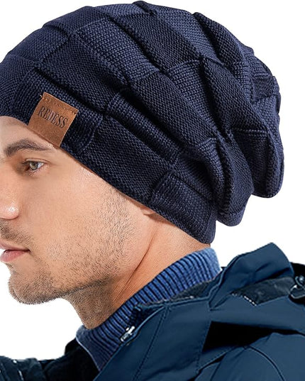 REDESS Beanie Hat for Men and Women Winter Warm Hats Knit Slouchy Thick Skull Cap