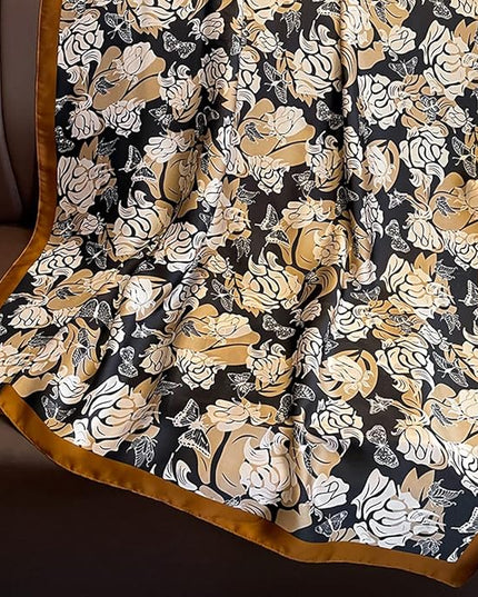 Fashion Scarves Scarf 100% Silk Feeling Scarf Silk Like Scarves Long Lightweight Sunscreen Shawls for Women