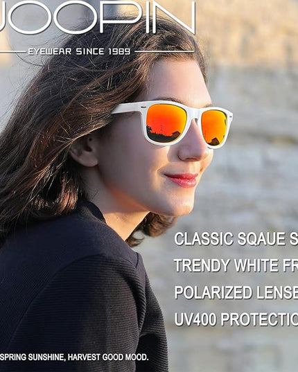 Joopin Square Sunglasses Polarized UV Protection Trendy Designer Sun Glasses Men Women