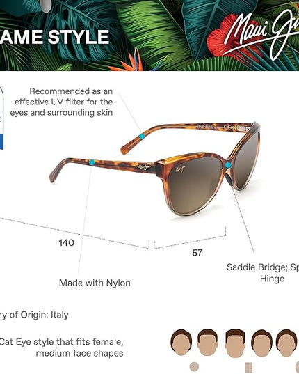 Maui Jim Polarized Women's 'Olu'Olu Cat Eye Sunglasses