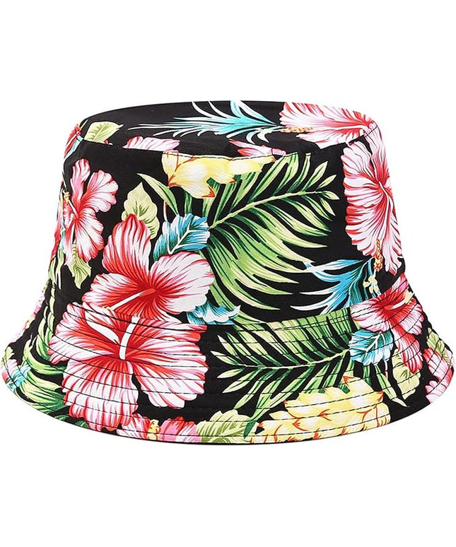 Mashiaoyi Unisex Print Double-Side-Wear Reversible Bucket Hat