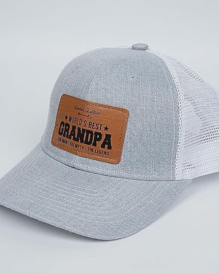 VIOZOFA Men's Hat Gifts - Men Cap Gifts for Christmas Father's Day Birthday Trucker Hat Leather Pattern Baseball Cap