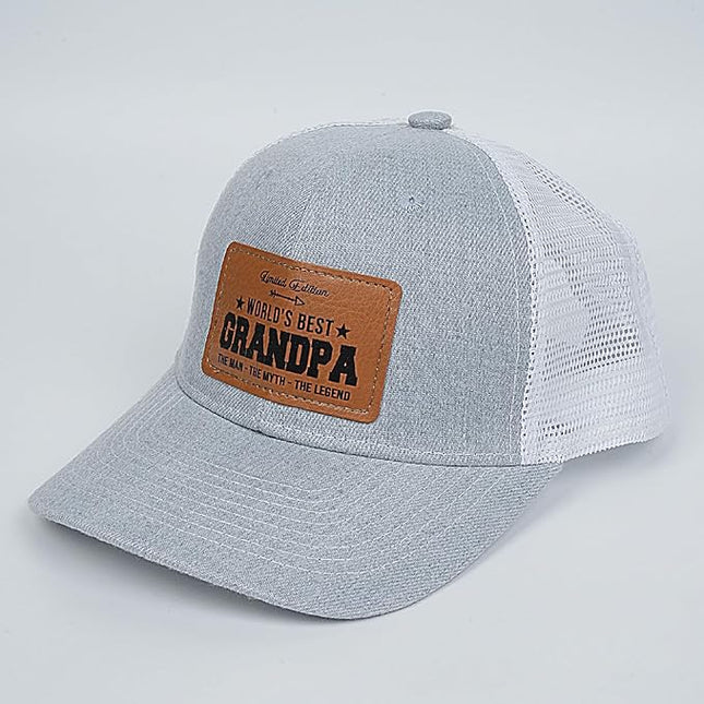 VIOZOFA Men's Hat Gifts - Men Cap Gifts for Christmas Father's Day Birthday Trucker Hat Leather Pattern Baseball Cap
