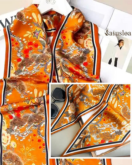 Purse Scarf For Handbags Head Scarves For Women's Hair Bags Scarfs Long Skinny Scarves Fashion Silky