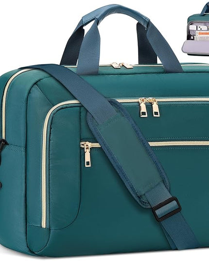 Laptop Bag 17.3 Inch Laptop Briefcase Large Waterproof Laptop Case for Men Women Business Office Work Computer Bag 17 Inch Adjustable Shoulder Messenger Bag, Dark Green