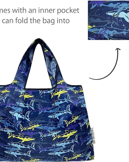 allydrew Large Foldable Tote Nylon Reusable Grocery Bags