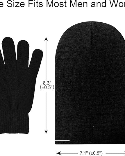 LYDTICK 30 Pack Winter Beanie Hats & Gloves Bulk for Men Women, Wholesale Cold Weather Warm Cozy Gift