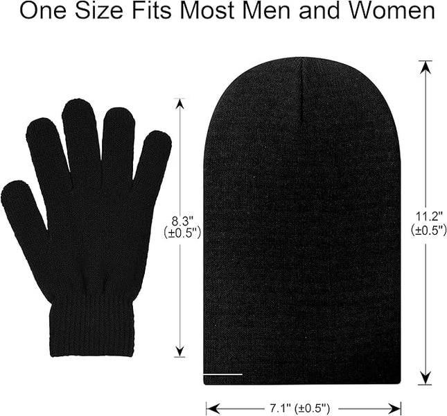 LYDTICK 30 Pack Winter Beanie Hats & Gloves Bulk for Men Women, Wholesale Cold Weather Warm Cozy Gift