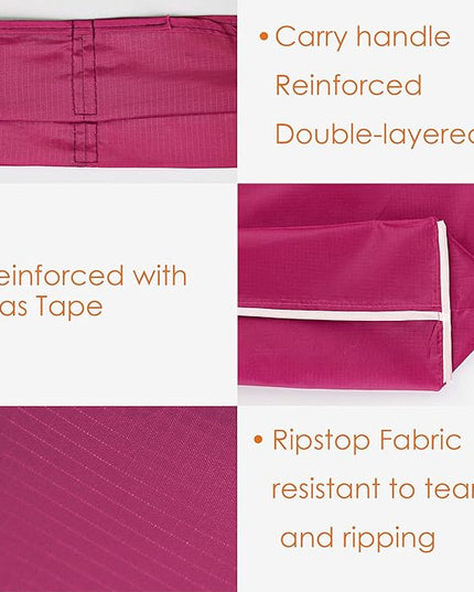 BeeGreen Cerise Reusable Grocery Bags Wholesale Reusable Kitchen Bags Bulk Foldable-Machine Washable with Zipper Storage Pouch 50 Packs