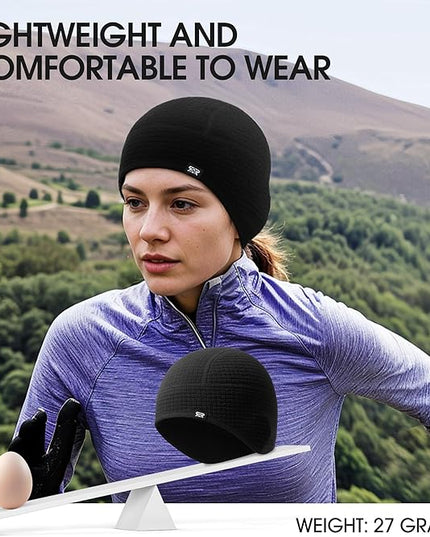 Skull Cap Helmet Liner, Winter Thermal Cycling Cap for Men & Women, Lightweight Cycling Hat for Biking Running Outdoor Work