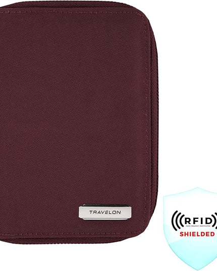 Travelon RFID Blocking Passport Zip Wallet