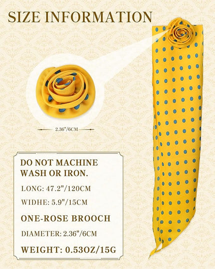 Chiffon Scarf for Women, Removable Flower Neck Scarf Light Soft Fashion Rose Scarves Versatile Headband or Hair Band