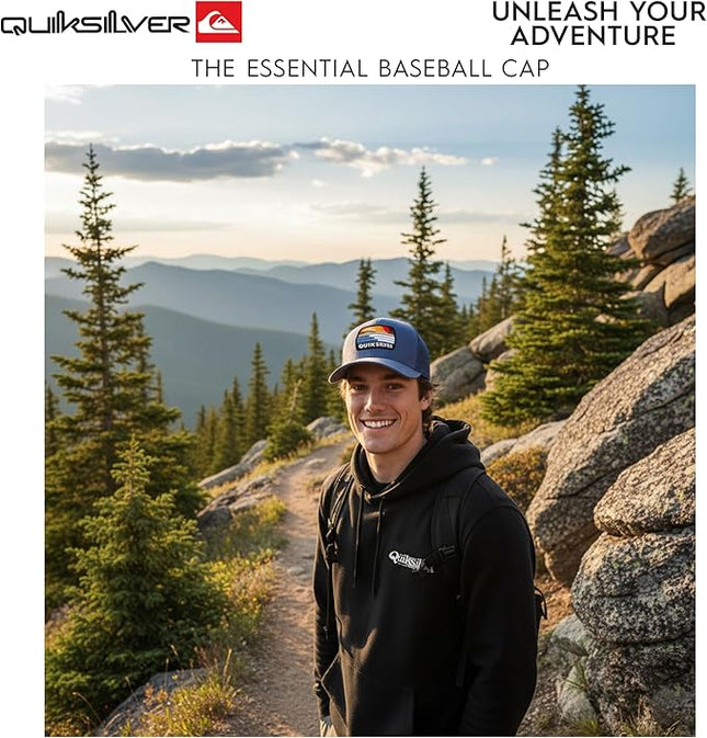 Quiksilver Men's Premium Cotton Adjustable Snap Back Logo Baseball Cap