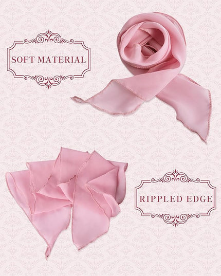 Chiffon Scarf for Women, Removable Flower Neck Scarf Light Soft Fashion Rose Scarves Versatile Headband or Hair Band