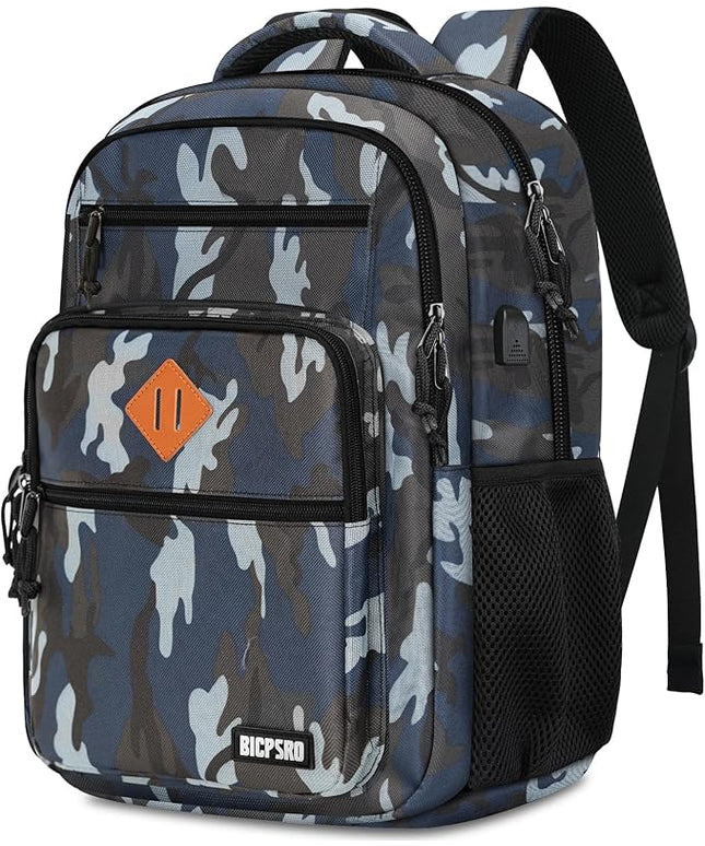 Classic Backpack for Men Women, School Backpack for Girls Boy Teens,15.6 Inch Laptop Bookbag with USB Charger for College High School Work Business Computer Book Bag,mochilas para hombres
