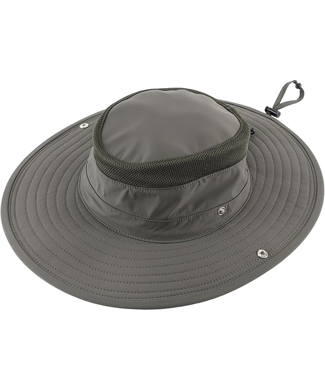 Connectyle Sun Hat for Men Women Breathable UPF 50+ Safari Hat for Fishing Hiking Gardening Adjustable Wide Brim Bucket Hats