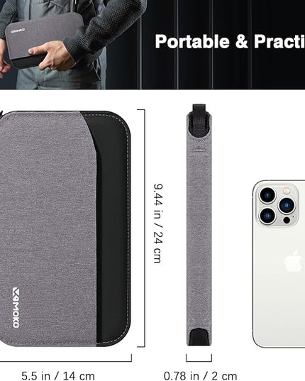 MoKo Family Passport Holder for 5, RFID Blocking Passport Wallet for Men Women, Travel Wallet Holder with Multiple Compartments, Travel Document Organzier for Cards, ID, Tickets, Keys, Gray