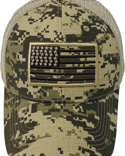 Roytrense Embroidered American Flag Unisex Baseball Cap (100% Cotton)