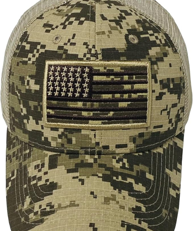 Roytrense Embroidered American Flag Unisex Baseball Cap (100% Cotton)