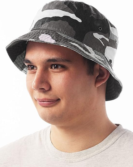 The Hat Depot Bucket Hat - Unisex 100% Cotton & Denim UPF 50 Packable Summer Travel Beach Sun Hat