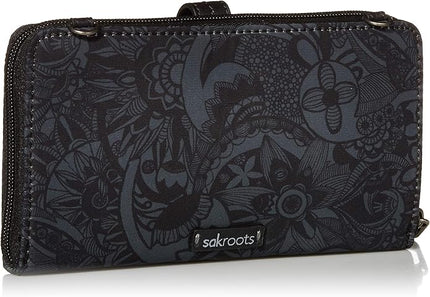 Sakroots Artist Circle Smartphone Crossbody in Coated Canvas, Detachable Wristlet Strap