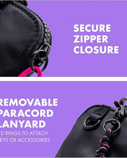 MOXYO Urban Nylon Crossbody Phone Bag, Small Lightweight and Durable Travel Bag With Removable, Adjustable Paracord Straps