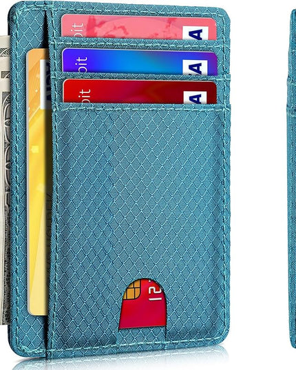 Artpaxy Slim Wallet for Men & Women, Minimalist Front Pocket Card Holder for Travel, RFID Blocking, Water Resistant Nylon Wallet for ID & Cash & Credit Card