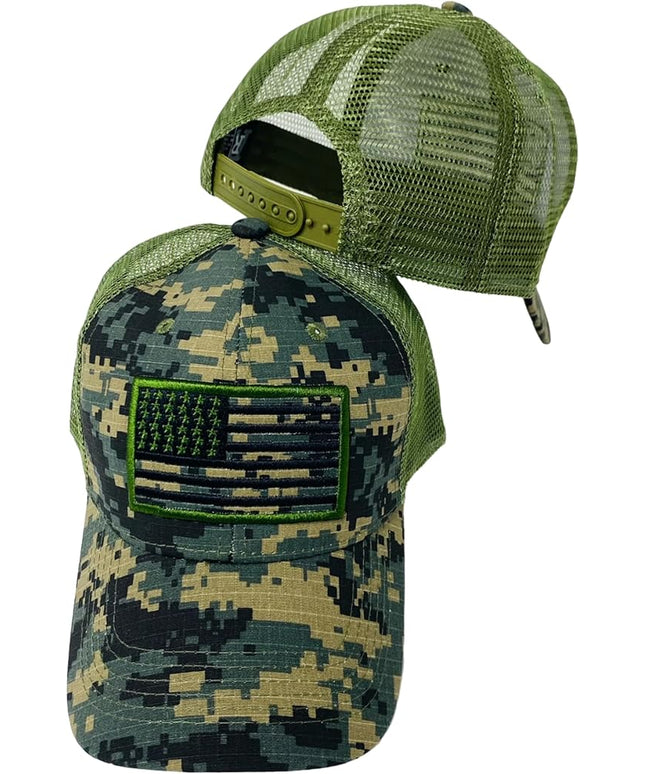 Roytrense Embroidered American Flag Unisex Baseball Cap (100% Cotton)
