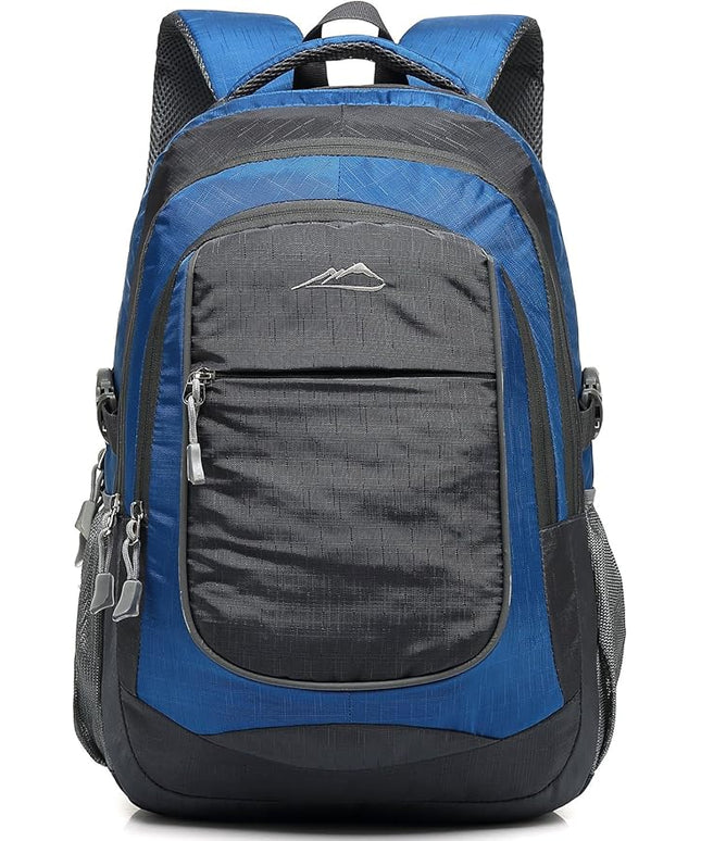 ProEtrade Backpack Bookbag for College Sturdy Travel Business Hiking Fit Laptop Up to 15.6 Inch Multi Compartment Gifts for Men Women Night Light Reflective (Blue)
