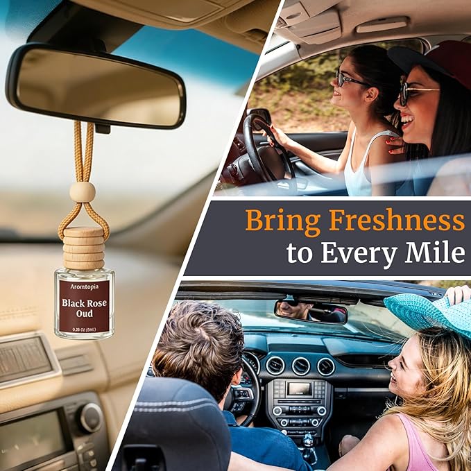Car Air Freshener Hanging 2 Pack, Aromtopia Pink Beach Essential Oil Diffuser for Cars, Cute Car Accessories for Women & Men Gift, Long-Lasting Car Fragrance