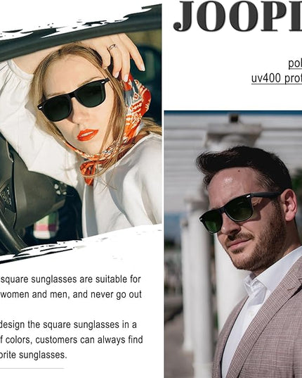 Joopin Square Sunglasses Polarized UV Protection Trendy Designer Sun Glasses Men Women