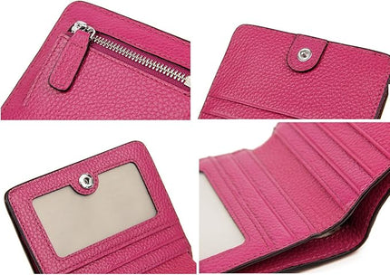 AINIMOER Small Leather Wallet for Women, Ladies Credit Card Holder RFID Blocking Women's Mini Bifold Pocket Purse