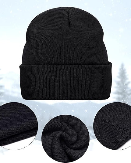 Pistha 12 Pack Beanie Hats Winter Hats for Men Women Knit Cuffed Skull Cap Warm Bulk Pack Gifts for Christmas Cold Weather