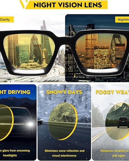VANLINKER Thick Square Sunglasses for Men Women Retro Chunky Rectangle Shades UV400 Protection VL9731