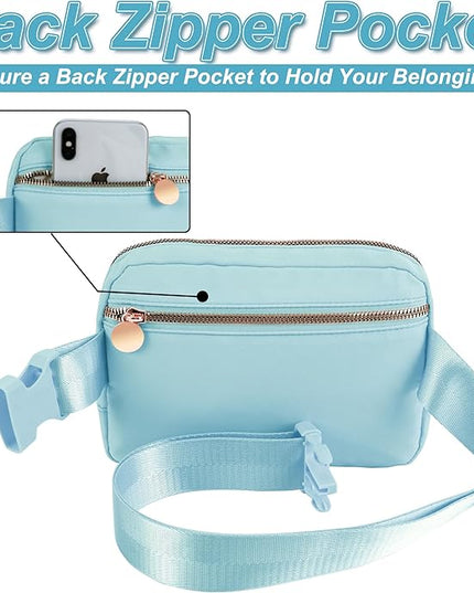 Uygafly Birthday Gifts for 6 7 8 9 10 11 12 13 Year Old Girls,Belt Bag for Women Girls Fanny Pack Crossbody Bags for Kids,Fashion Waist Packs Cute Teen Trendy Stuff Travel Essentials | Blue,L