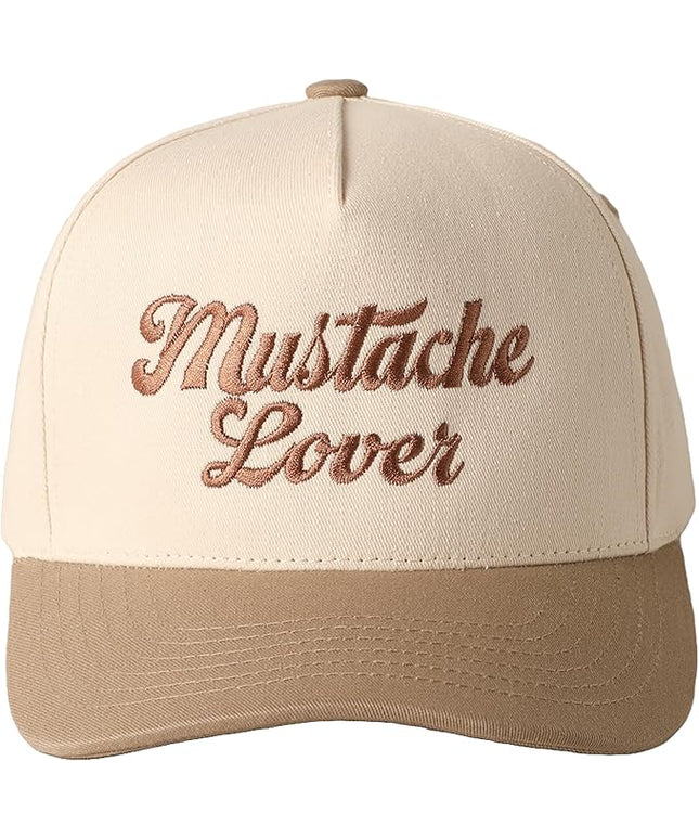 MIRMARU Two-Tone Vintage Canvas Trucker Hats for Men & Women, Adjustable Size Baseball Caps with Trendy Embroidered Design