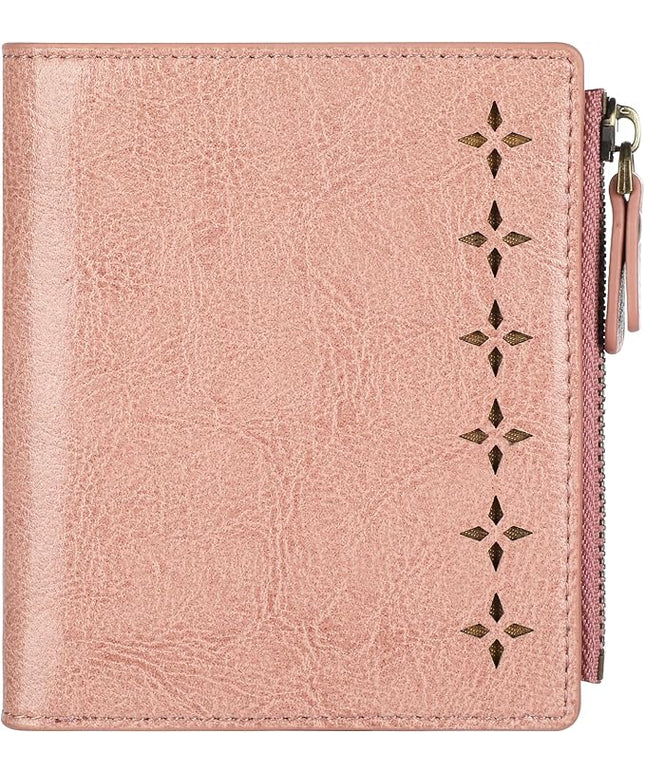 Lavemi Ultra Thin Small Compact Leather Womens Girls Wallets RFID Blocking Credit Card Holder for Women